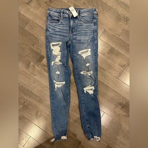 American Eagle Next Level Stretch Size 6 Regular Ripped Skinny Jeans